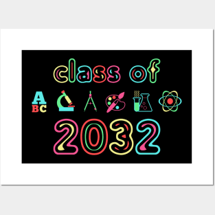 Class of 2032 First Day of School Grow With Me Graduation Posters and Art